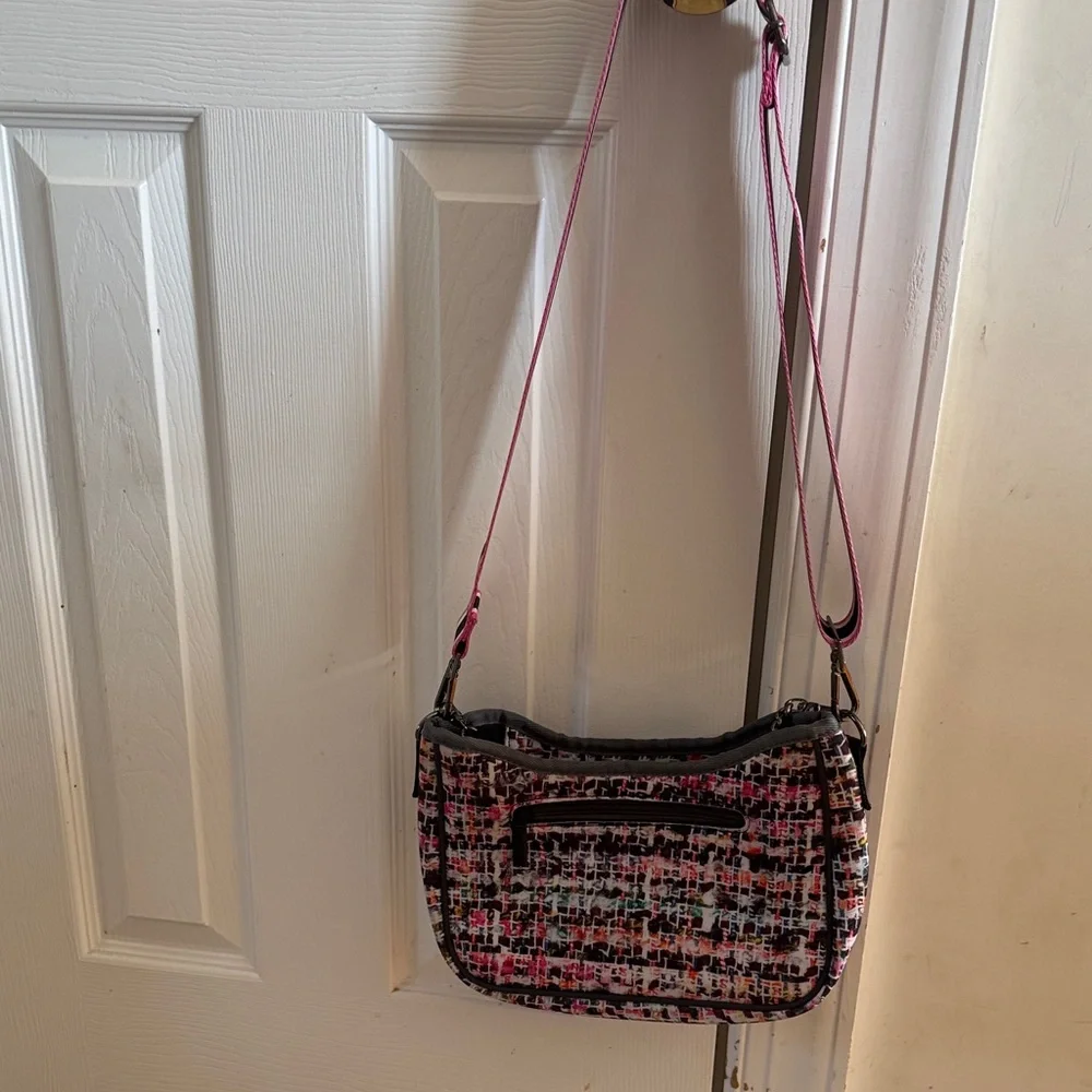 Like NEW Haute Shore Stylish Multicolor Print Women's Bag w/2 straps